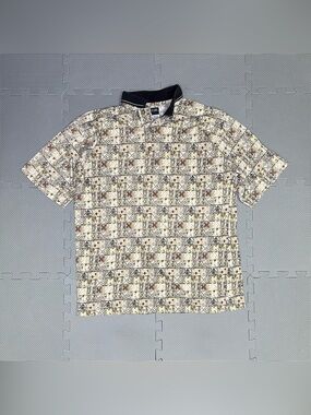 Alexander Martin Polo Shirt Men’s M Geometric Tan Vintage